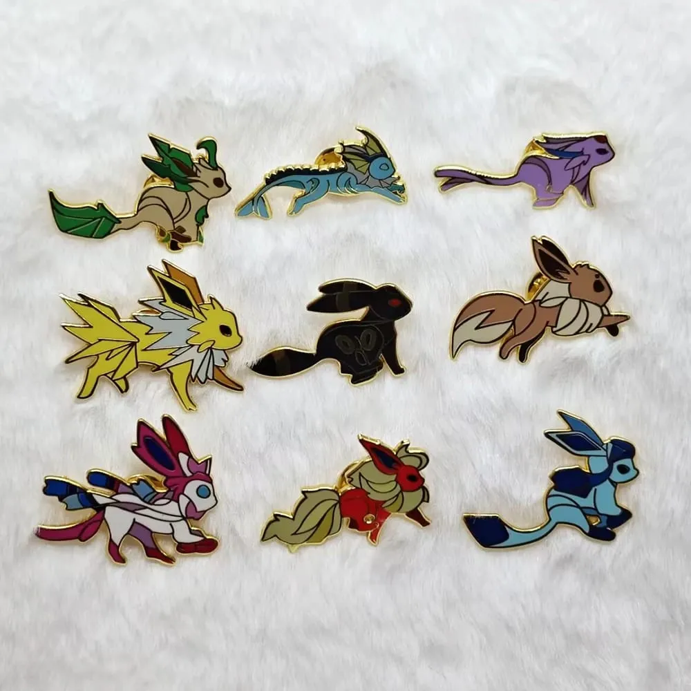 Pokemon Eevee Pikachu Enamel Pin Lapel Pins for Backpacks Cartoon Badges Cute Brooch for Clothes Jewelry Gifts for Friends — image 2
