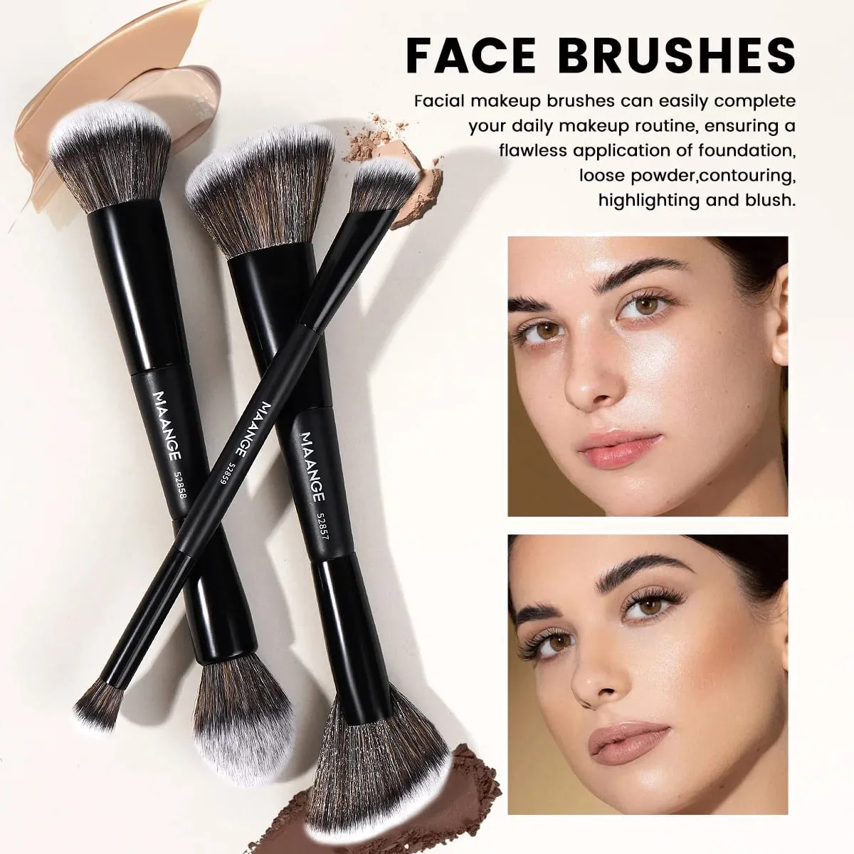 7pcs Professional Dual-ended Makeup Brushes Soft Dense Hair for Foundation Powder Blush Eyeshadow Makeup Accessories Gift — image 4