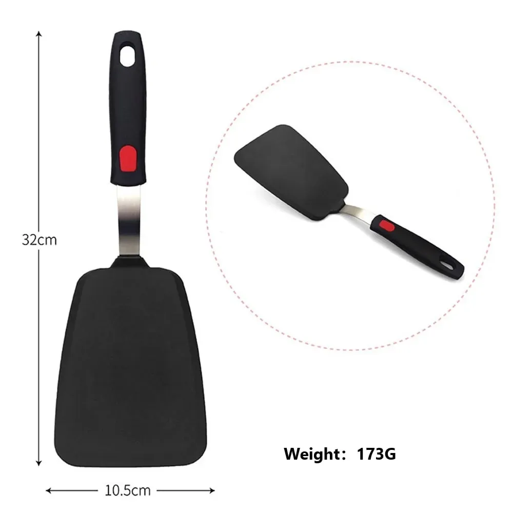 Silicone Spatula for Non Stick Pots High-temperature Resistant High Quality Stir Spring Steel Fry Spatula Tools Kitchen Utensils