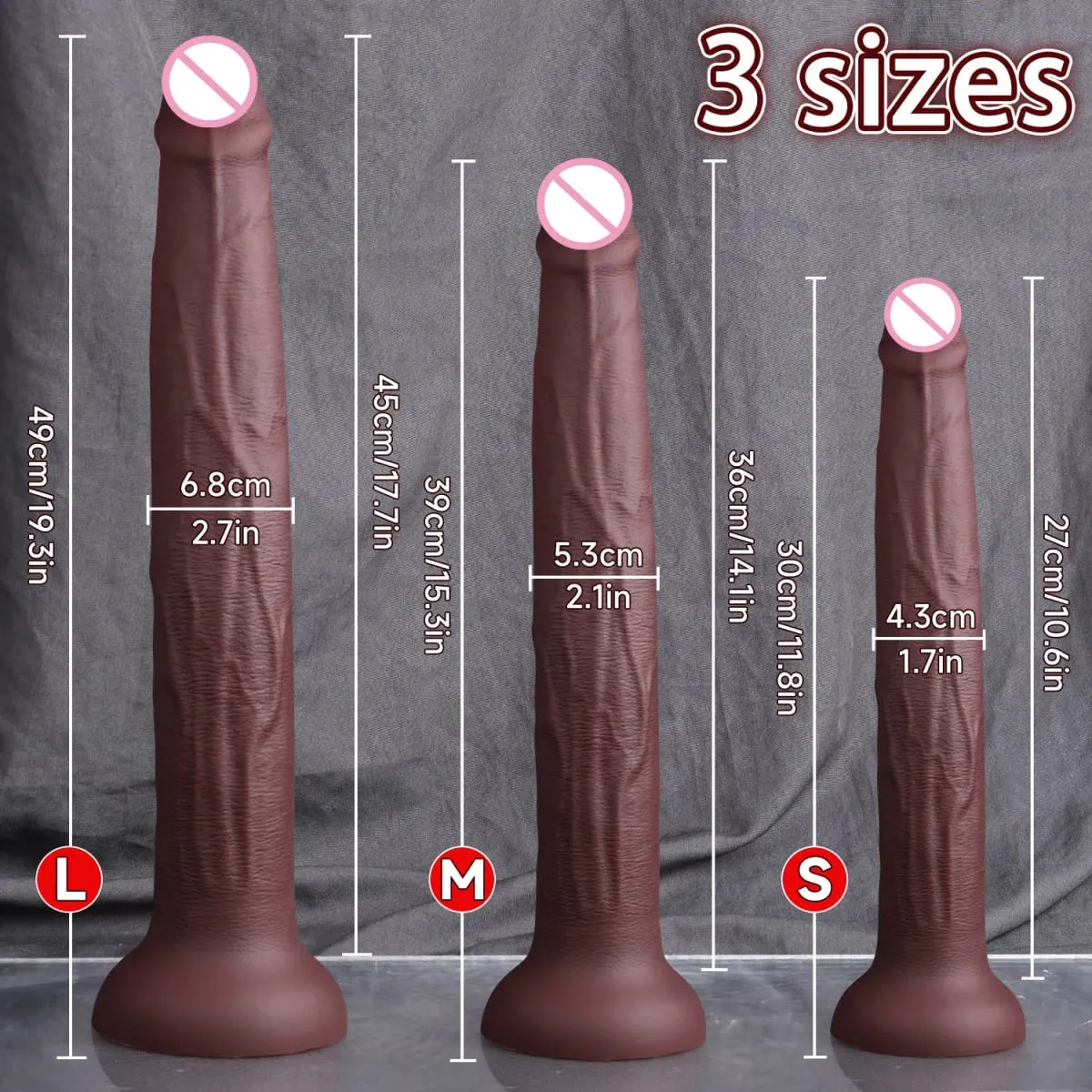 Dlouhé dildo Realistický tvar hada Jedna vrstva Silikon Velký penis Měkký Anální Sex Hračky Přísavka Dick pro ženy Bod G Orgasmus 18+