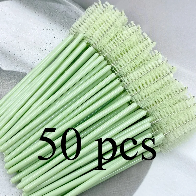 Zanse 50/500pcs Wenkbrauw Wimper Borstels Wimper Spoolies Mascara Wands Applicator voor Wimperverlenging Make-Up Tool — image 8