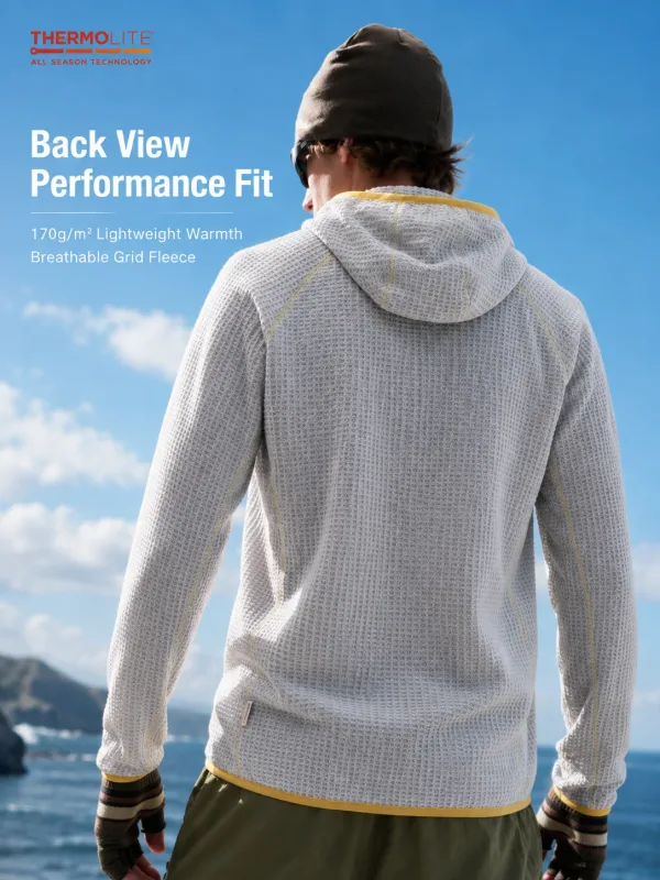 THERMOLITE® Men's Lightweight Air Fleece Hoodie Contrast Stitch Thermal Pullover Sweatshirt Quick Dry Outdoor Athletic Tech Top — image 20