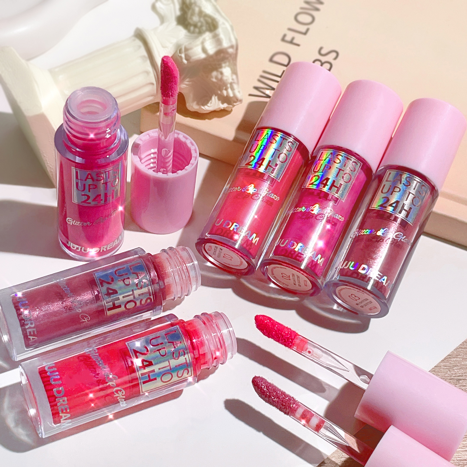 Sparkling Gloss Lip Balm – Water-Gloss Mirror Finish Moisturizing Hydrating Non-Sticky Cup-Proof Plump Lips — image 6