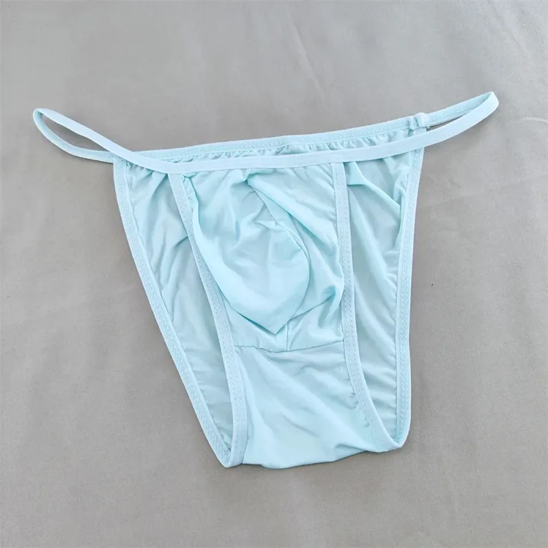 Translucent Bulge Pouch Underwear Thin Waistband Mens Ice Silk Nylon Briefs Low Rise Summer Male Panties — image 28