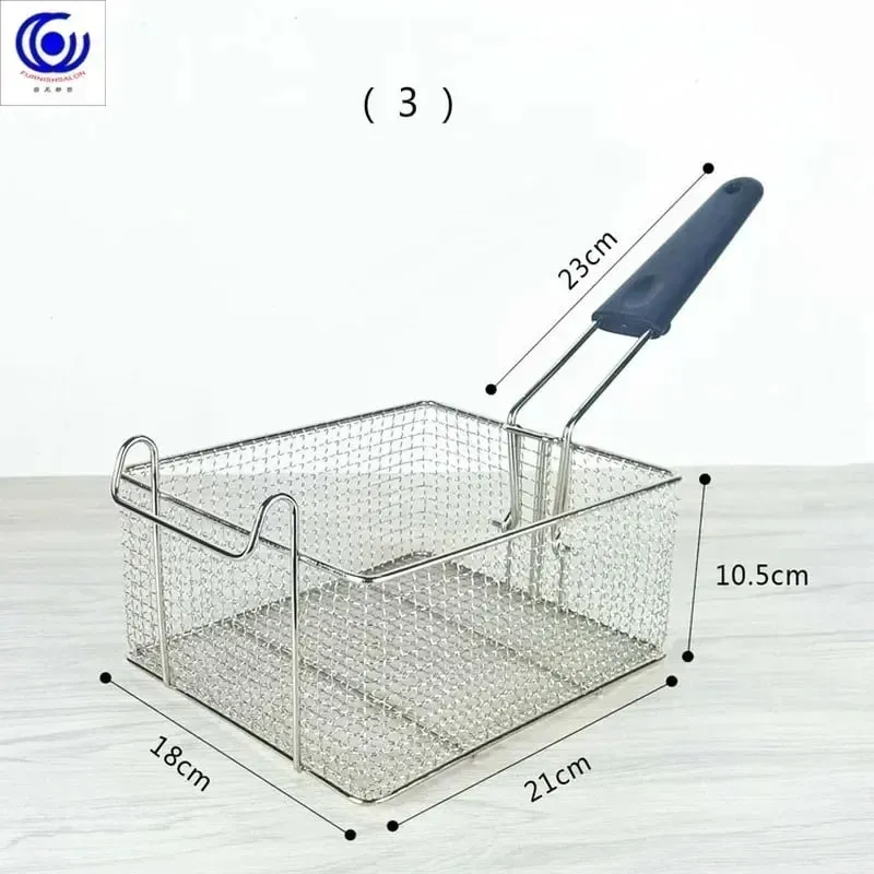 Stainless Steel Fryer Screen French Fries Frame Square Filter Net Encrypt Colander Shaped Frying Basket Fryers Meshed — image 5