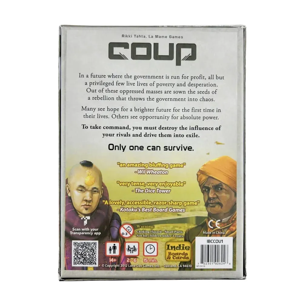 Coup Board Game Fast Fun Bluffing Party Game for 2-6 Players Perfect for Family Card Game Night Friends — image 4