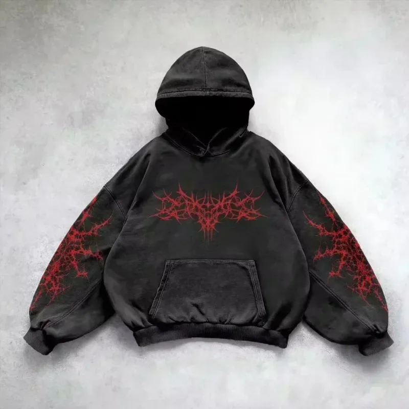 Y2K Retro Hoodie Men Printed Camouflage Pattern Pullover Sweatshirts High Street Hip Hop Streetwear Oversized Unisex Camo Hoodie — image 10