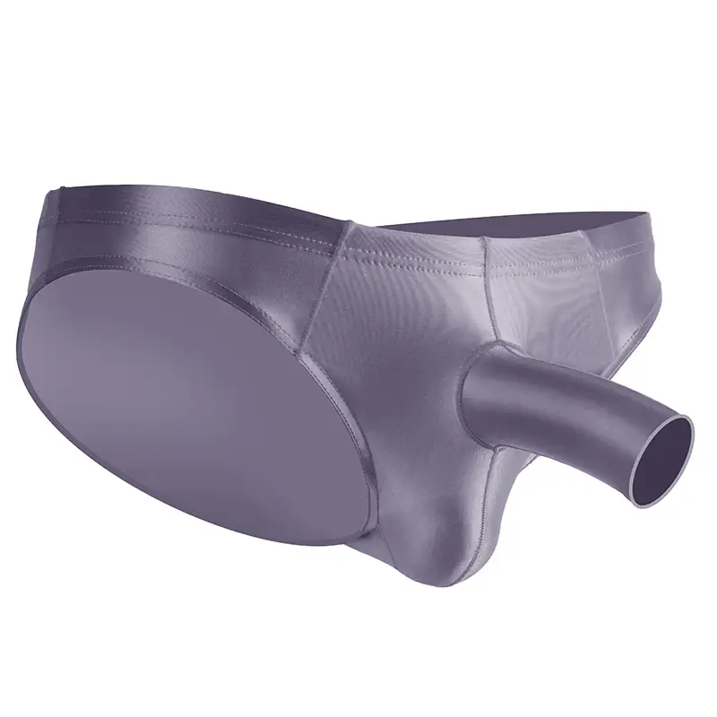 Men's glossy underwear open Pouch Panties Men Smooth Underwear Lingerie Hip Lifting High Elastic Bikini Briefs gay underwear — image 20