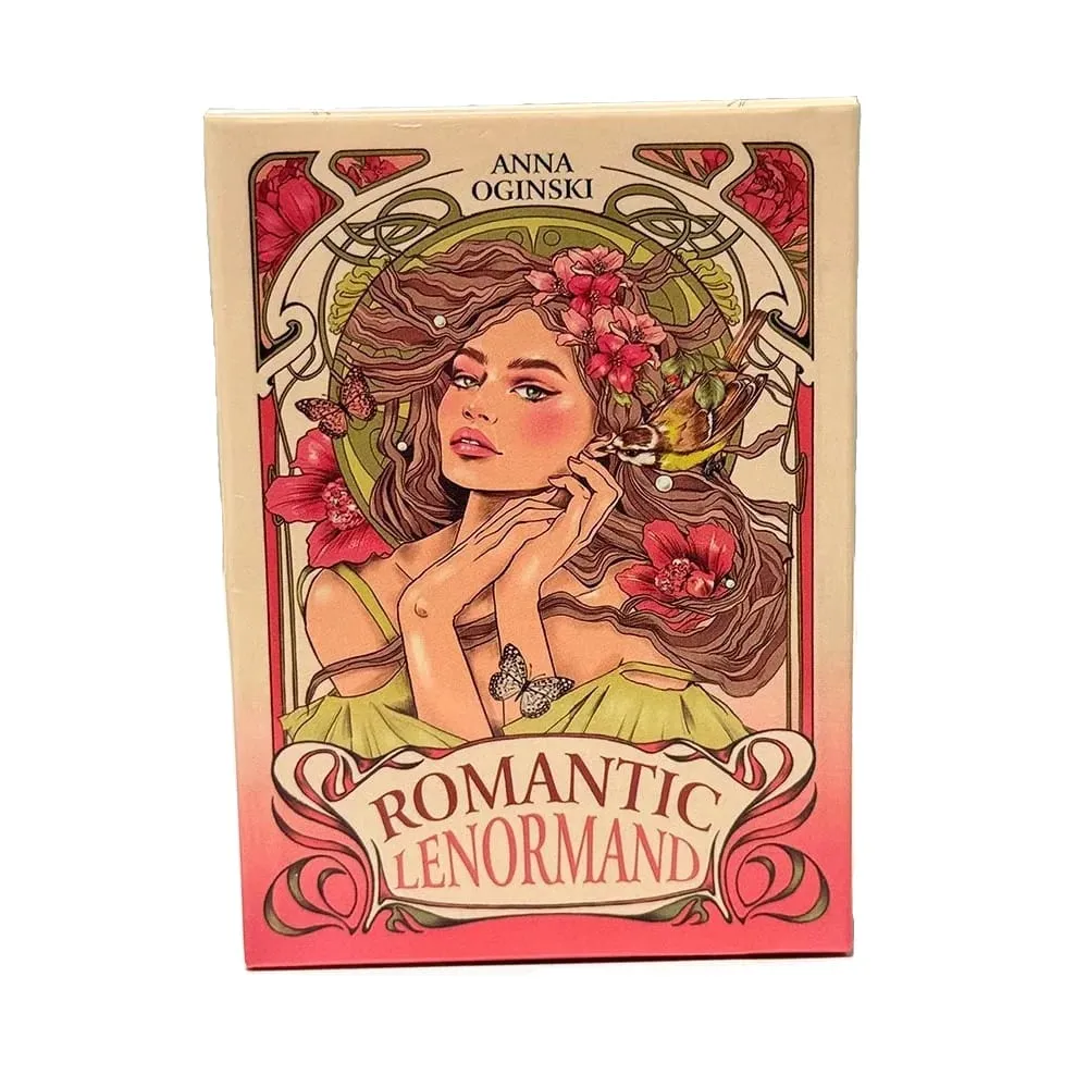 Romantic Lenormand Oracle Cards 37 Deck Art Nouveau English Vision Board Games for Party Family Women Deck — image 1