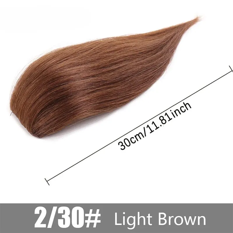 Peruca almofada sintética peça de cabelo 20cm 30cm dois cartões almofada de uma peça raiz de cabelo aumentar quantidade extensões de cabelo
