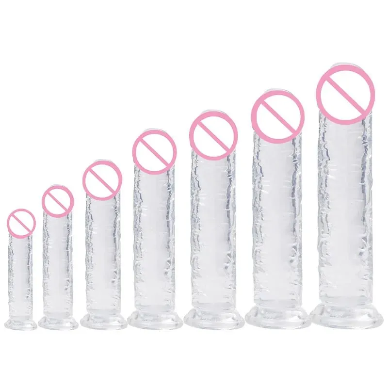 Realistické Dildo Jelly Přísavka na penis Dildo Big Dick Žena Masturbátor Klitorální Stimulátor Lesbické sexuální hračky pro ženy 7 velikostí — image 4