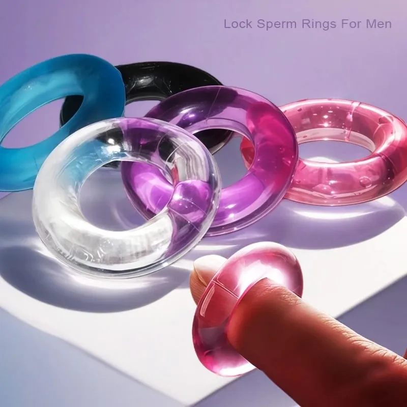 Intimate Goods For Men 5-100PC Καθυστέρηση εκσπερμάτωσης Κλείδωμα σιλικόνης Δαχτυλίδι σπέρματος σεξ Παιχνίδι για ενήλικες Ερωτικό δαχτυλίδι κόκορα Εξωτικό αξεσουάρ