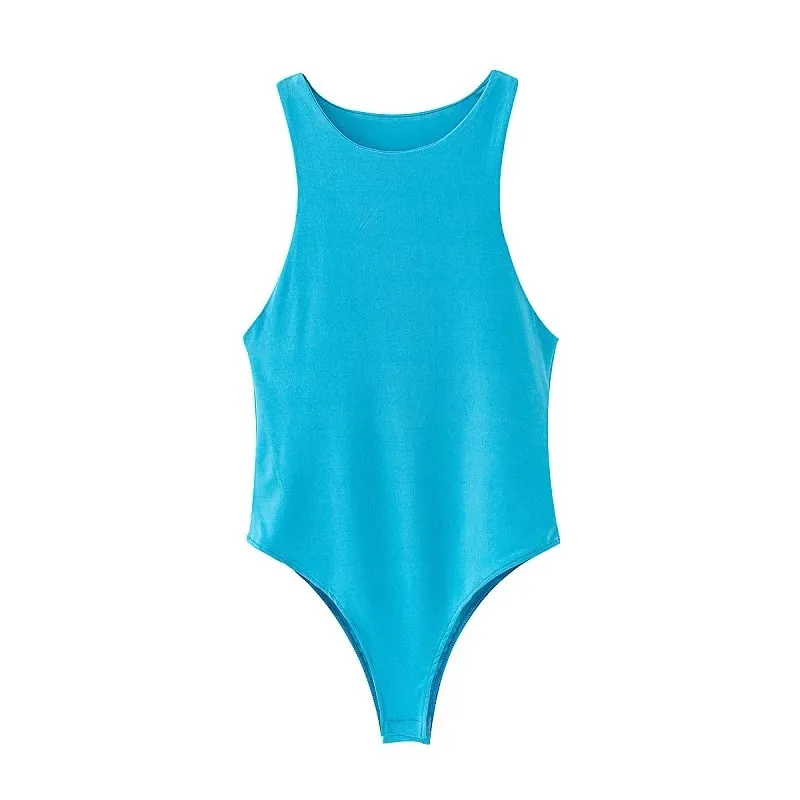 2025 summer solid sexy bodycon women bodysuits female 8 color green slim casual bodysuit chic lady club short playsuits femme — image 8