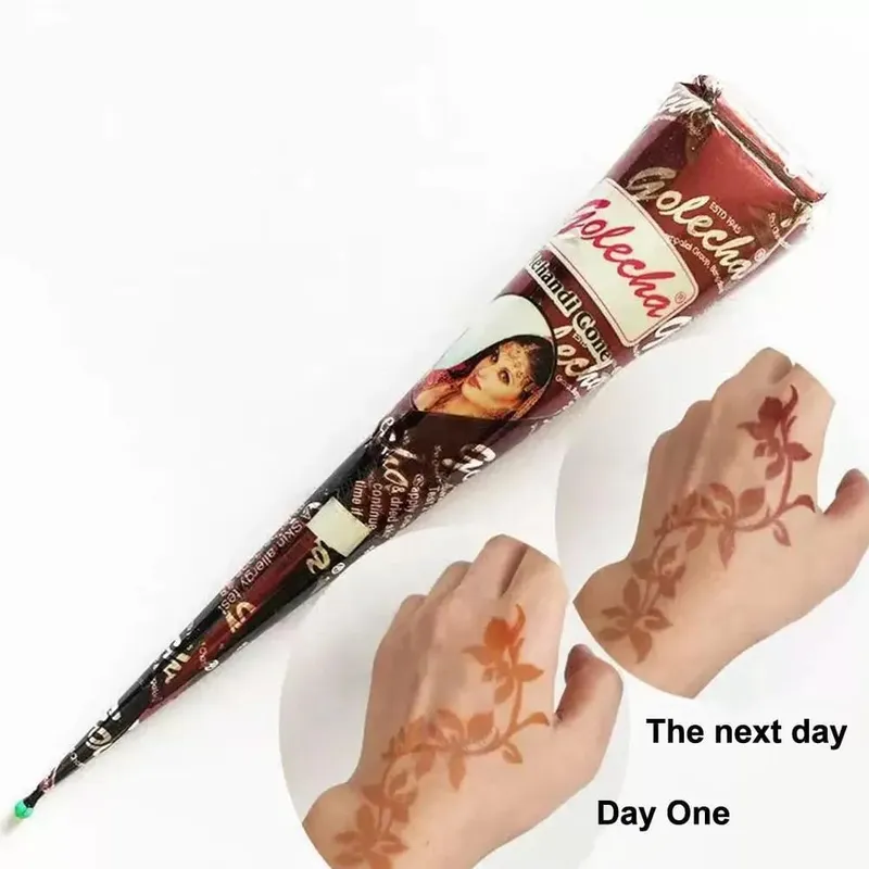 Black Henna Body Paint Arts Temporary Flash Tattoo Paste Cones Sexy Tattoo Indian Wedding Paint For Tattoo Supplies Wholsal Q6Y5 — image 7