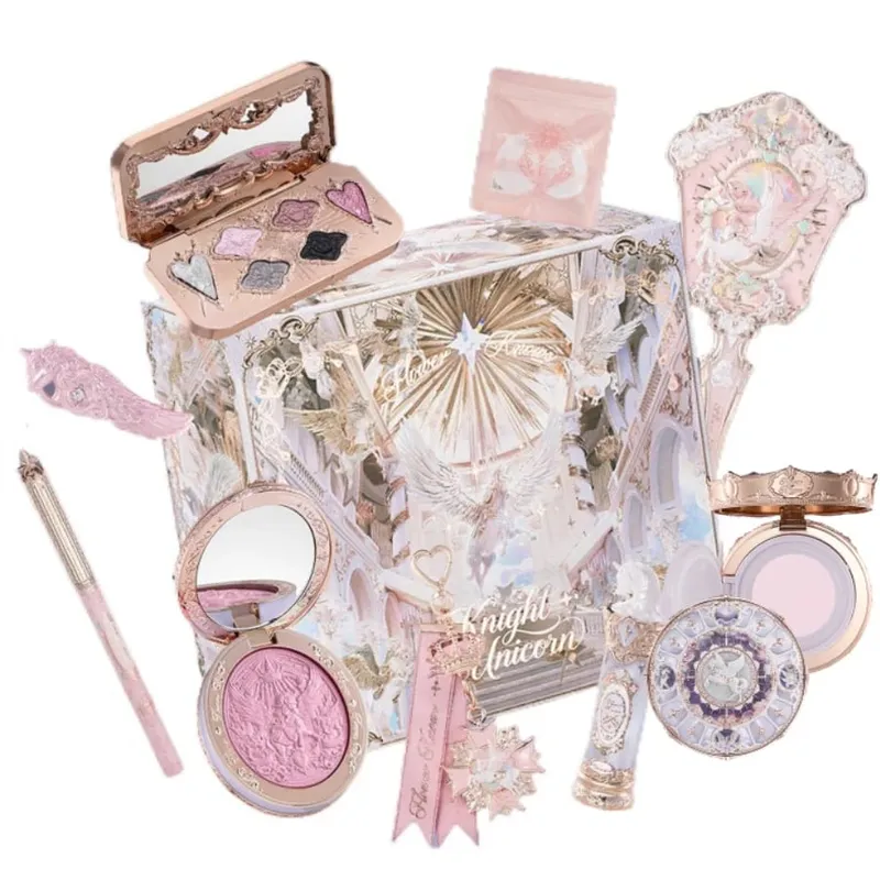 Flower Knows Knight Unicorn Makeup Set - Lipstick Blush Cloud Setting Powder Starlight Eyeshadow Cosmetics Kit in Gift Box — image 3