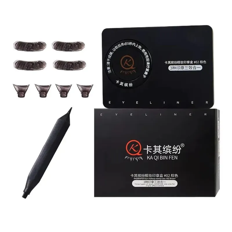 3-in-1 Lower Eyelash Stamp Eyeliner & Beauty Mole Stamp Set 3s Fast Application Waterproof Eye Makeup Tools