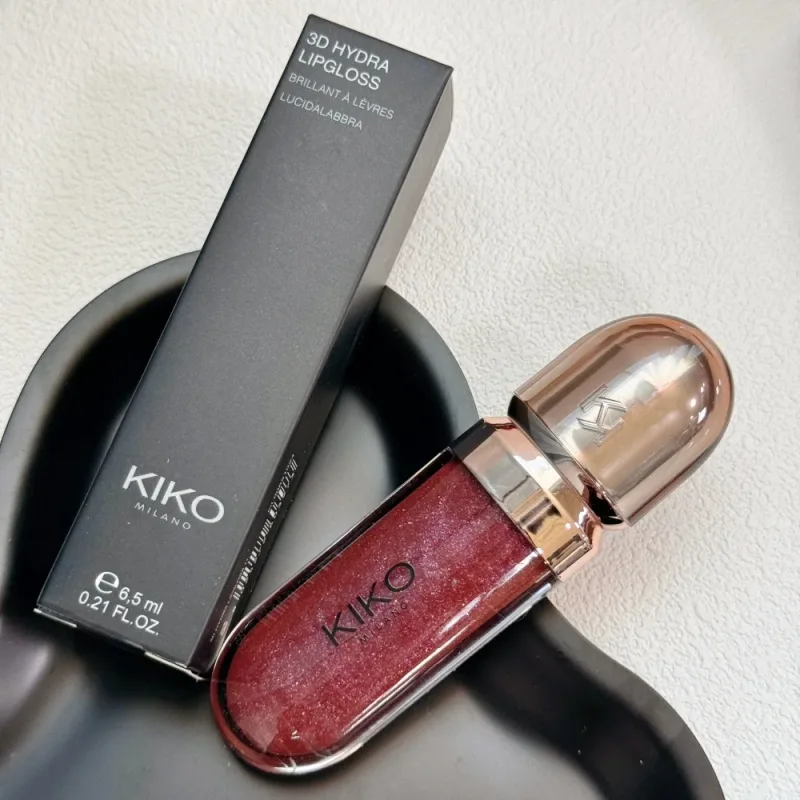 Original Kiko 3D Mirror Lip Glaze Waterproof Non Fading and Non Stick Cup Gentle Bean Paste Color Fine Shiny Point Charm Red — image 8