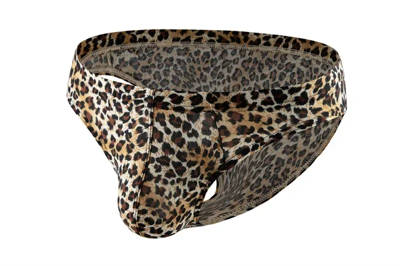 Sexy Men's Briefs Underwear Leopard Pattern Low Waist Soft Slip Briefs Lingerie Underpants Pouch Tangas Sexis De Hombre — image 25