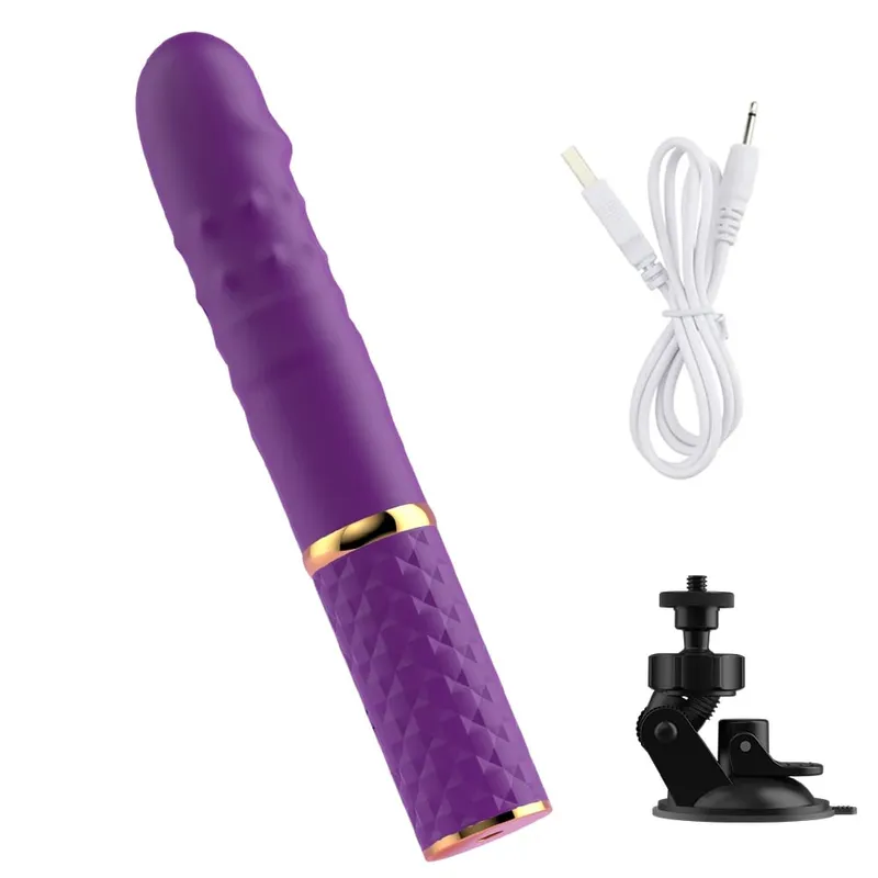Telescopic Dildo Vibrator Automatic Up Down Massager G-spot Thrusting Retractable Pussy Vibrate Large Size Sex Toys for Women