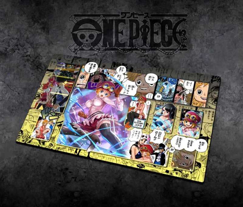 60*35cm Anime One Piece OPCG GAME Card PlayMat Comic Series New Four Emperors Teach Shankusu Buggy Luffy Chopper Collection Toys