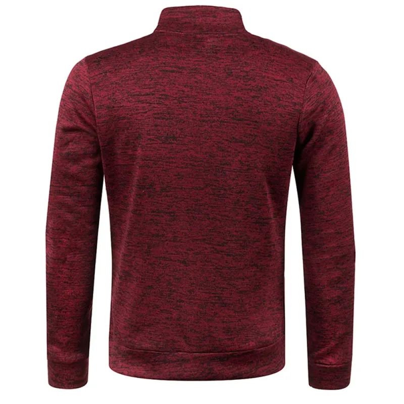 Men Sweatshirts Spring Thicker Pullover Half Zipper Pullover for Male Hoody Outdoor Sweatshir Autumn Solid Color Turtleneck Swea — image 9
