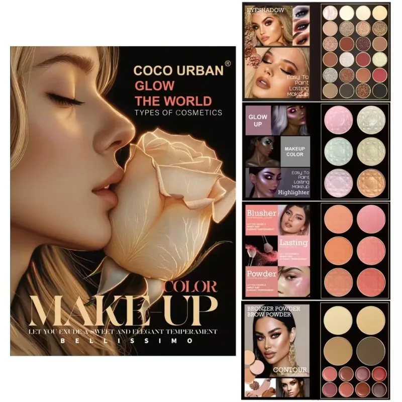 Eyeshadow Palette Book Shimmer Matte Glitter Chameleon Pressed Pigments Professional Stage Makeup Cosplay Kit 48 Color