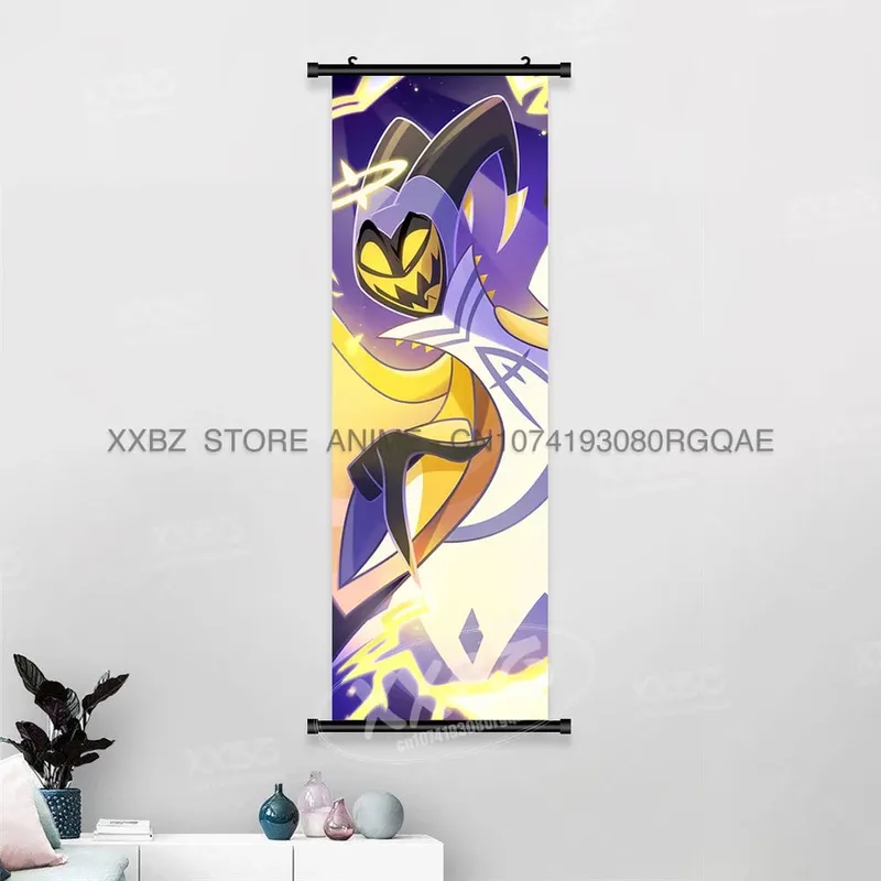 Simple Black Comedy Hazbin Hotel Home Decoration Hanging Painting Cartoon Wall Artwork Scrolls Picture Room Canvas Print Posters — image 30