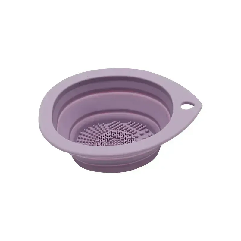 Eyeshadow Brushes Washing Soft Mat Beauty Tools Scrubber BoxSilicone Makeup Brush Cleaner Folding Powder Puff Cleaning Bowl