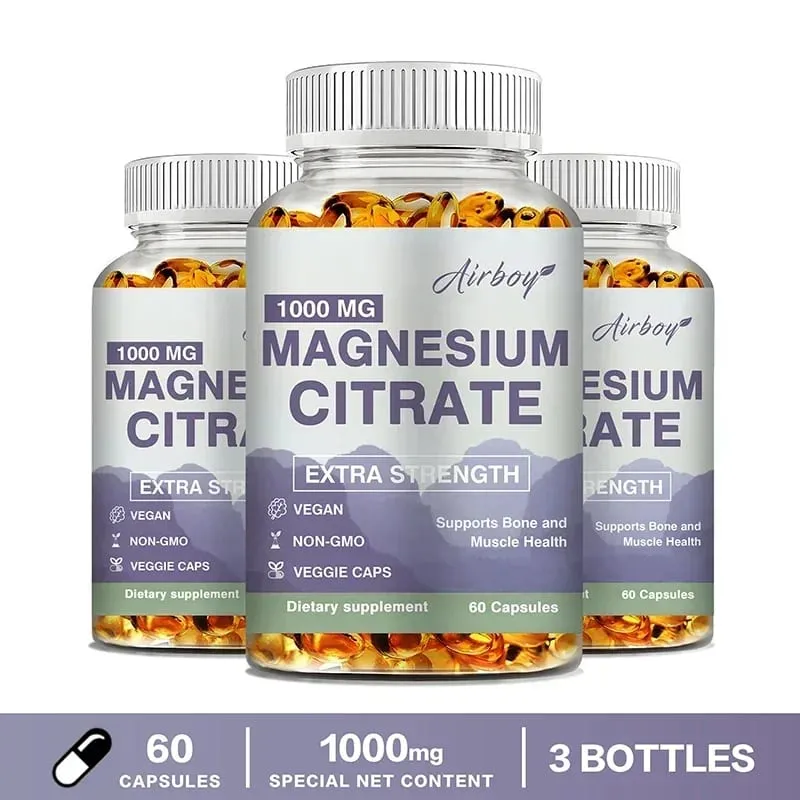 Magnesium Citrate - Supplement for Stress Relaxation Bone Sleep Heart Health Nerve Muscle & MetabolismSupplementsSupplemen — image 11