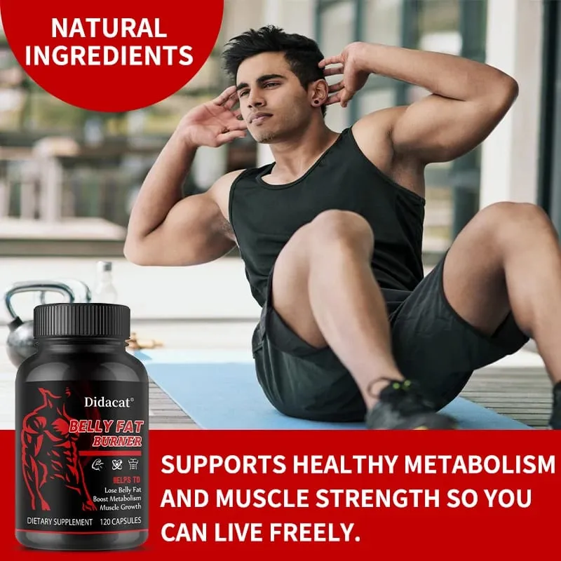 Belly Fat Burner Capsules - Fat Burning Supports Energy Metabolism Appetite Suppression Weight Management Dietary Supplement