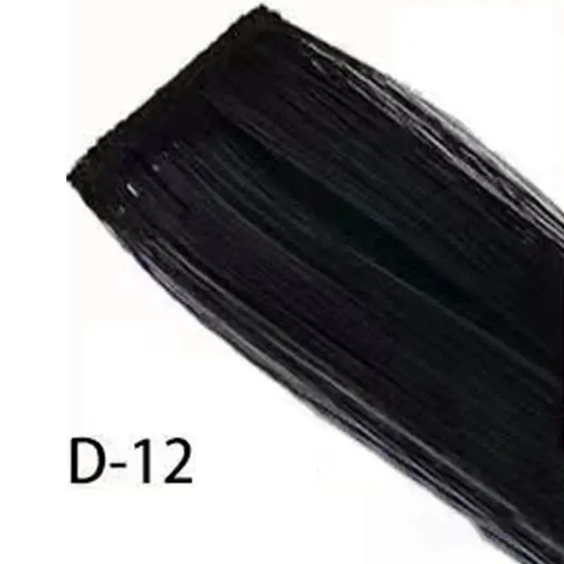 Synthetic 10Pcs colorful Hair Extensions Clip in Colored Party Highlights Extension for Kids Girls Long Straight Hairpiece — image 17