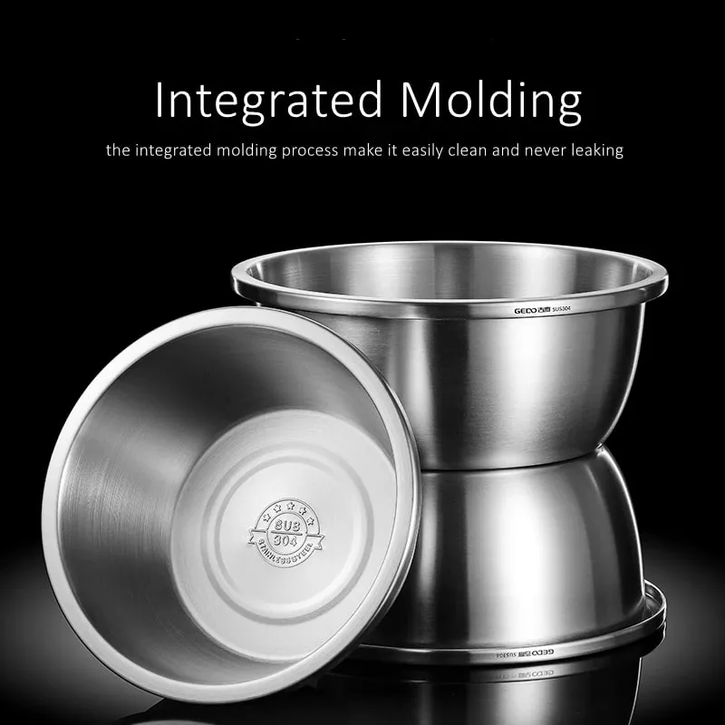 LFGB Certification 304 Stainless Steel Kitchen Washer Integrated Molding Ultra Thick Fruit Washer with 2mm Fine Pores Colander — image 3