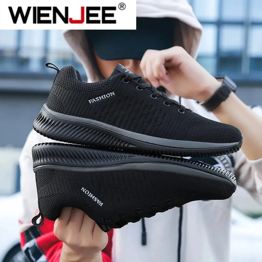 Men Running Walking Knit Shoe Casual Sneakers Breathable Sports Running Athletic Gym Lightweight Outdoor Women Shoes Size38-47 — image 3
