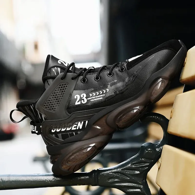 Men's Spring High Quality Trendy Shoes Thick Bottom Strap Basketball New Breathable Shock Absorbed Casual Sneaker Shoes 2025 — image 2