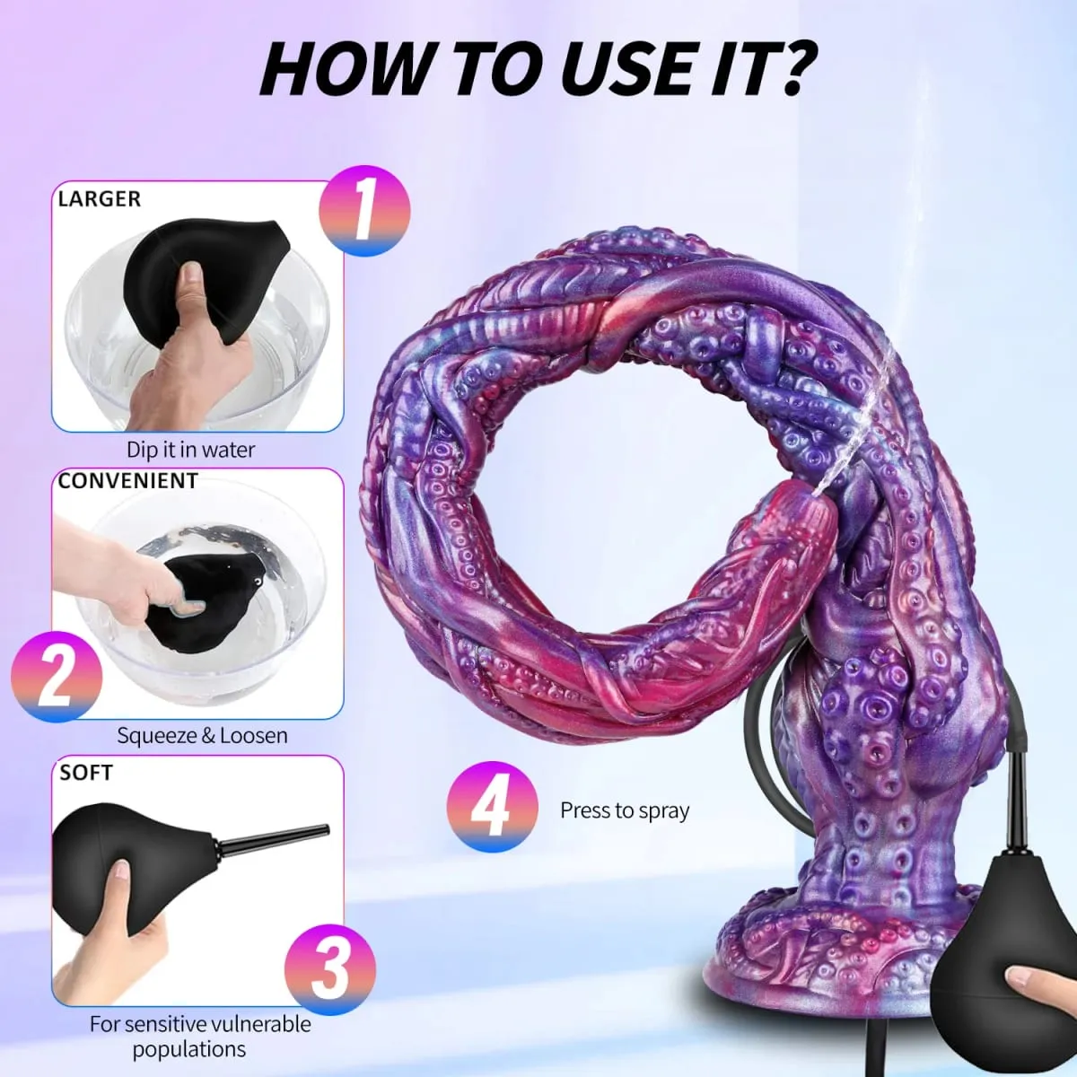 Gode d'éjaculation de tentacules de poulpe Extra-Long monstre Dick Plug Anal éjacule pénis Buttplug jouets sexuels pour adultes pour hommes femmes BDSM — image 3