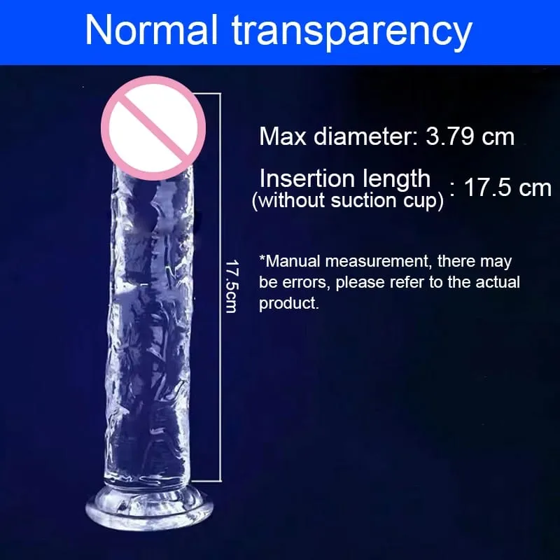 Realistic Transparent Dildo/Flesh Color Dildo Suction Cup Jelly Penis 7 Size Female Masturbator Soft Big Dick Lesbian Sex Toys — image 11