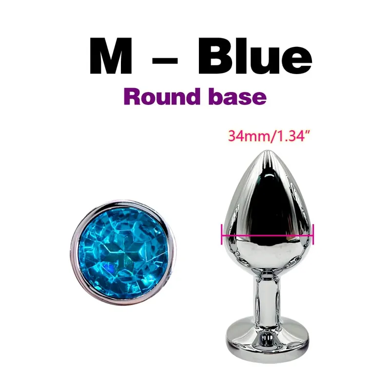 Metal Anal Plug With Gem Base Beginner To Expert 5 Size Butt Plug G-Point Massage Dildos Female/Male Couples Adult Sex Toys — image 19