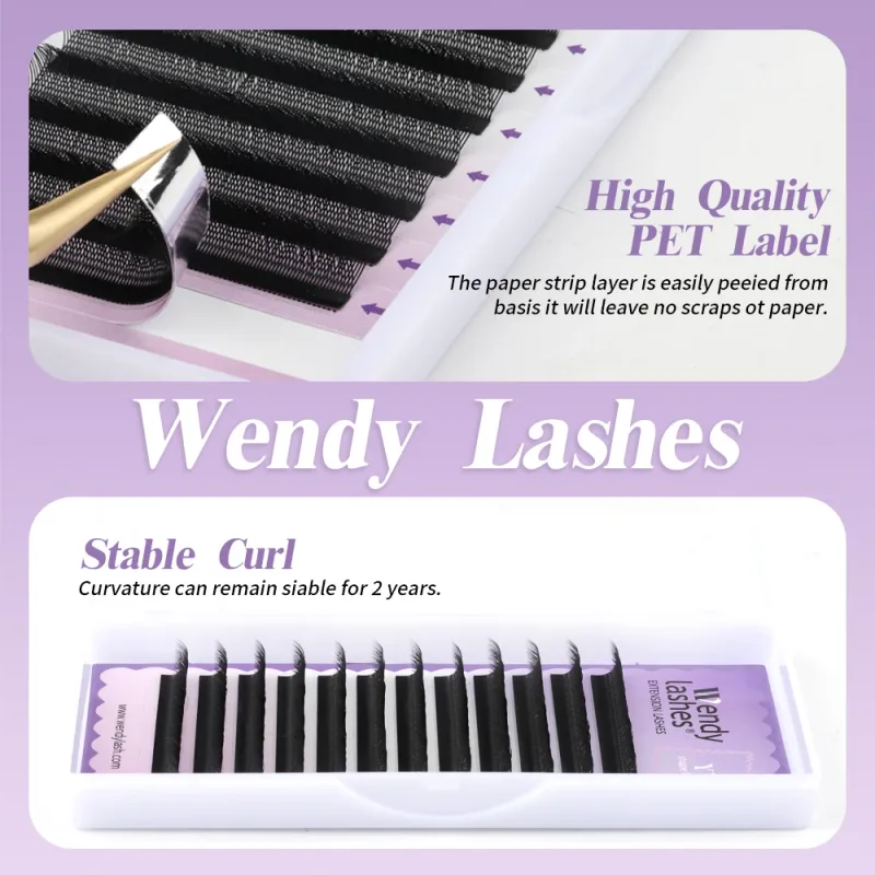 Wendy Lashes YY Shape Eyelash Extensions Automatic Flowering W Shape Bloom 3D 4D 5D 6D 8DPremade Supplies Black Lashes Cilios 5D — image 5