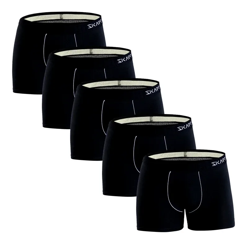5pcs Cotton Boxer Shorts Men Panties Custom Men's Underpants Sexy Underwear For Man Boxers Classic Print Homme Boxershorts