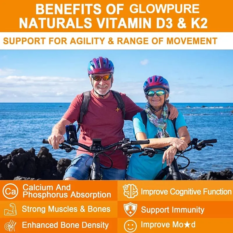 D3 K2 Vitamins Capsule for Bones Joint Calcium Absorption Cardiovascular Immune System Daily Health Supplement — image 3