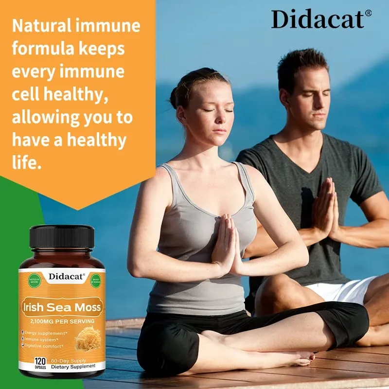 Organic Irish Sea Moss Capsules - for Immune Support Heart Health Joint Health and Thyroid Support for Women and Men — image 4