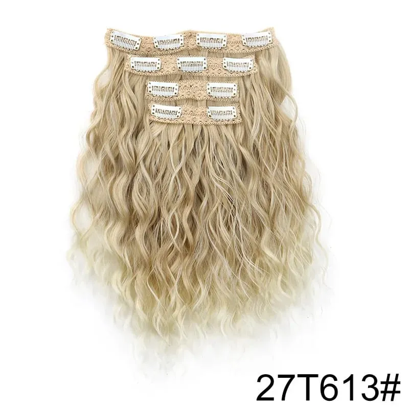 Extensión de cabello rizado ondulado corto sintético de 12 pulgadas, 4 unids/set, Clip en el cabello, fácil de usar para mujeres, uso diario en fiestas — image 12