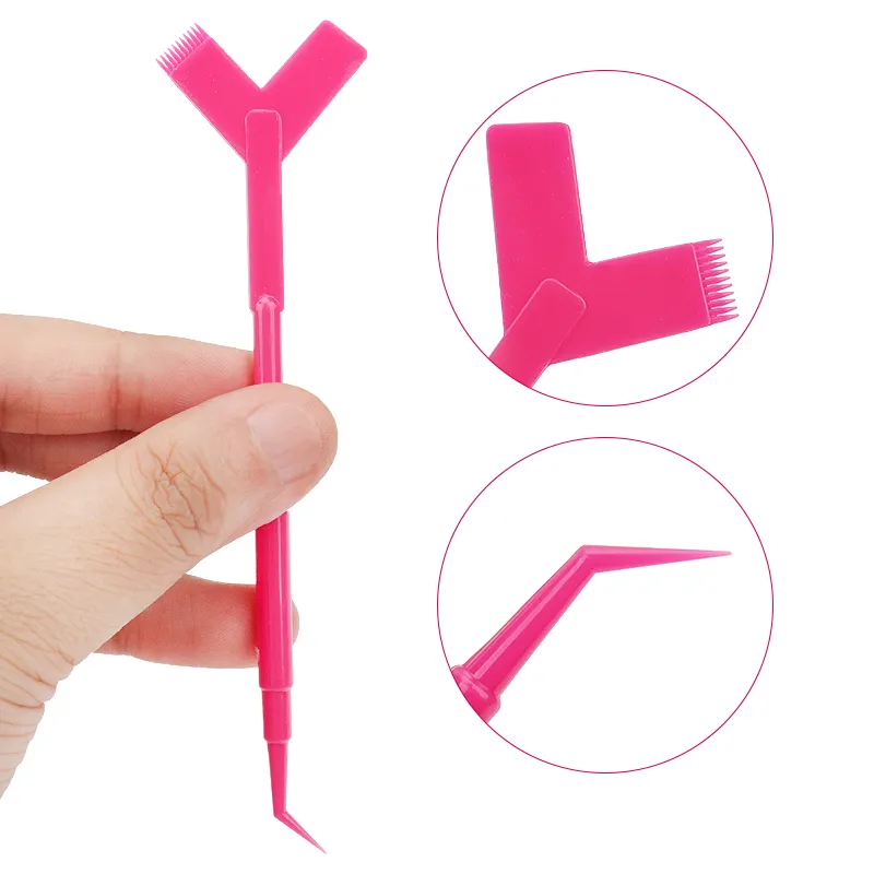 10Pcs Reusable Plastic Eyelash Perming Stick Tool Eyelash Extension Y Shape Comb Lash Lifting Curler Applicator Make Up Brushes