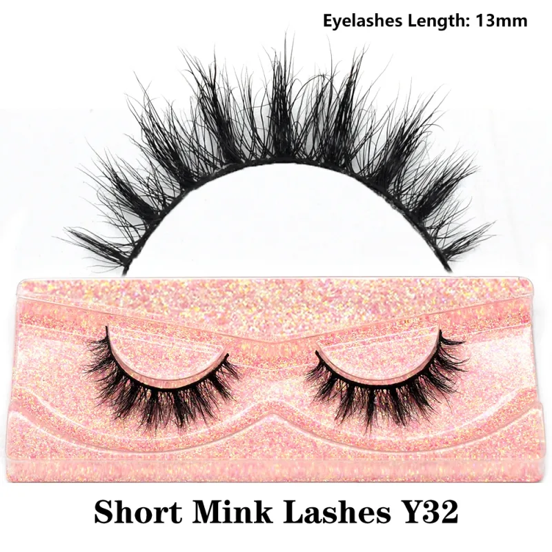 Real Mink Fluffy Short Eye Lashes Extension Wispy Soft Natural Short False Eyelashes Daily Wear Full Strip Lashes Makeup — image 32