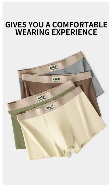 MiiOW 3Pcs Organic Cotton Men Underwear Boxer Shorts Antibacterial Seamless Underpants Male Panties Gift For Men Boxershorts New — image 25