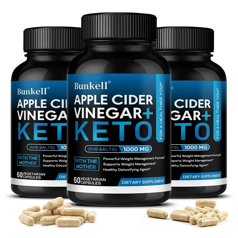 Keto-Apfelessig-Kapseln 1000 mg unterstützen die Stoffwechselfunktion, die Verdauung, das Appetitmanagement und die Körperreinigung — image 11