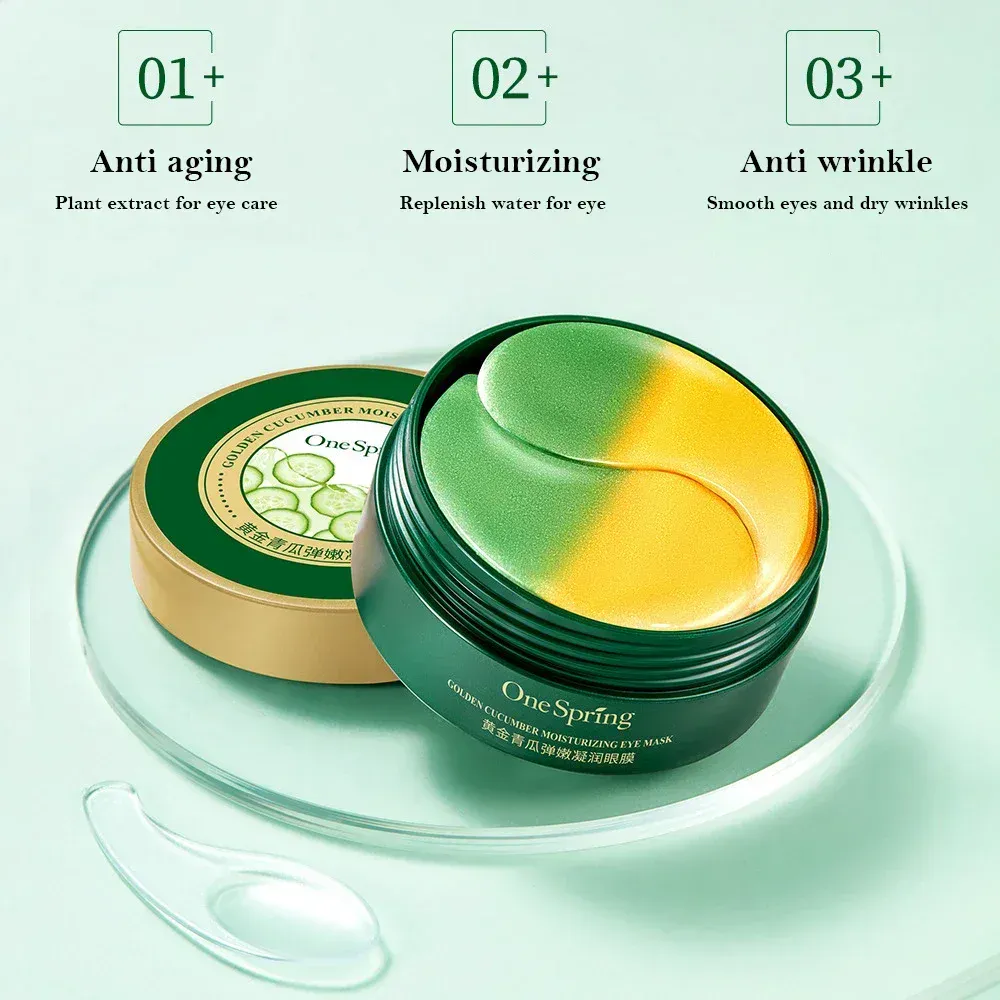 Collagen Eye Mask 60pcs Moisturizing Hydrating Firming Anti Dark Circles Eye Bags skincare Gel Masks Eyepatch Beauty Eye Patches — image 3
