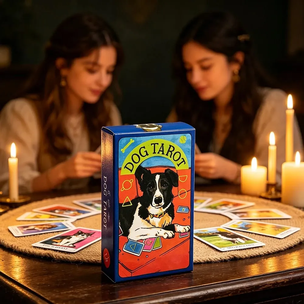 Dog Tarot Cards Cute Dog Theme Tarot Deck 78 Cards Divination Game Cards Game for Fate Prediction Family Party Leisure Game — image 4