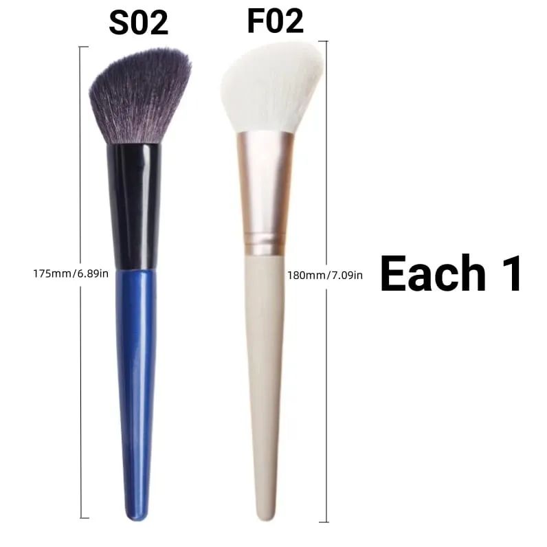 Angled Sculpting Brush Contour Natural Goat Hair Face Blusher Powder Makeup Brushes