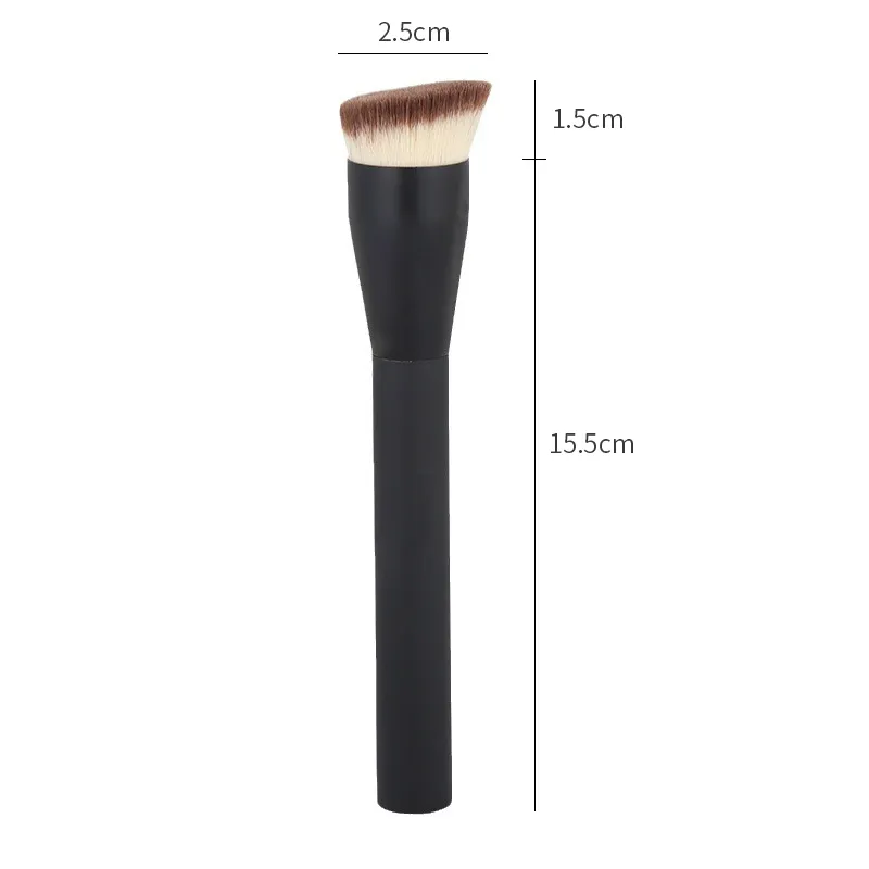 Flat Top Foundation Makeup Brushes Flat Angled Synthetic Hair Face Contour Foundation Liquid Cream Bronzer Buffing Makeup Tool